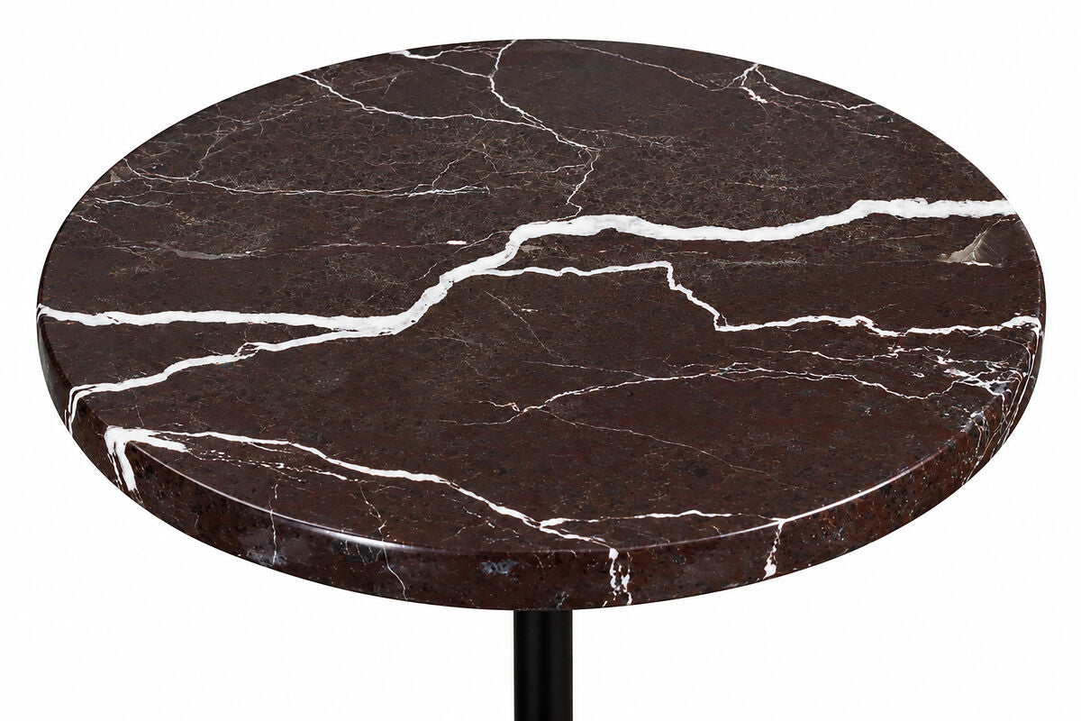 Red Marble Top and Base Side Table | Merida