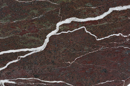 Red Marble Top and Base Side Table | Merida