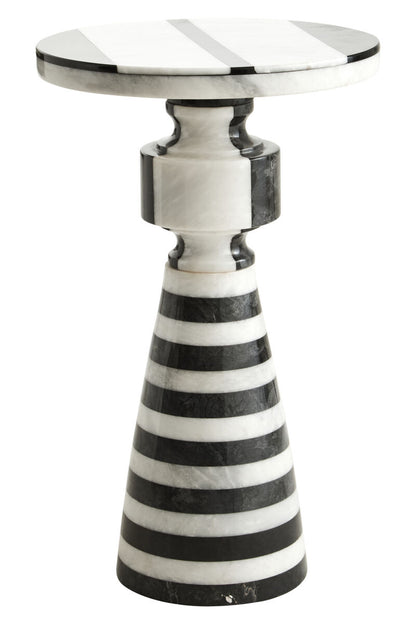 Black and White Stripe Side Table | Zoro