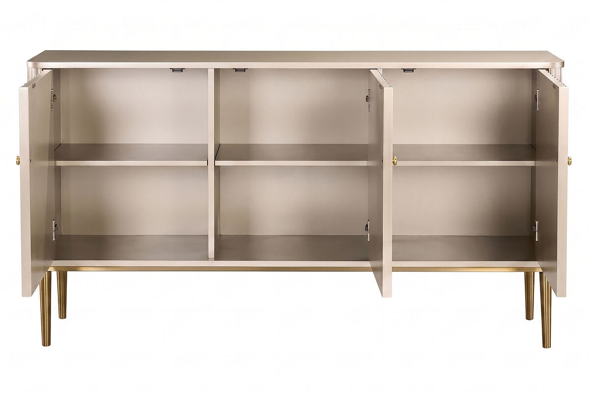 Three Door Flute Detail Sideboard | Dusino