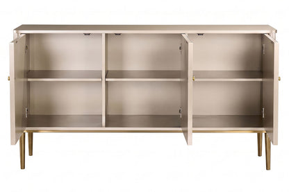 Three Door Flute Detail Sideboard | Dusino