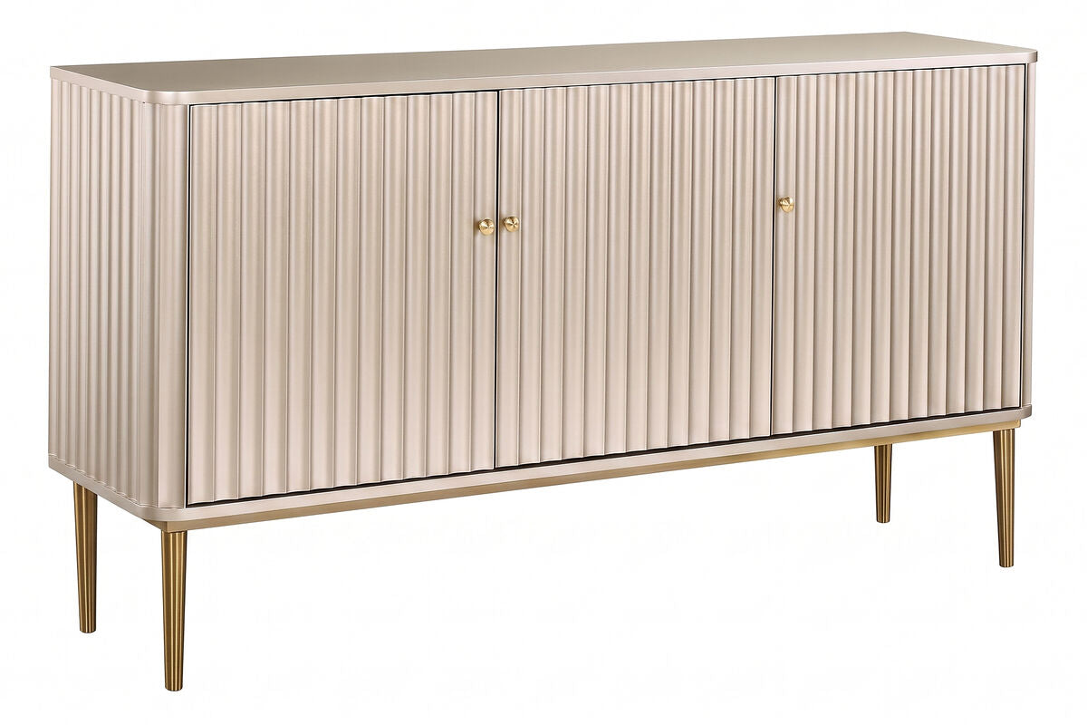 Three Door Flute Detail Sideboard | Dusino
