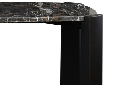 Black Wood with Black Marble Top Console Table | Palermo