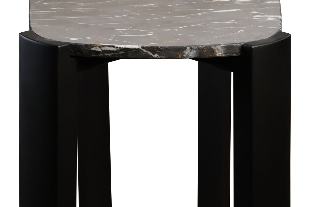Black Wood with Black Marble Top Console Table | Palermo