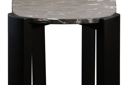 Black Wood with Black Marble Top Console Table | Palermo