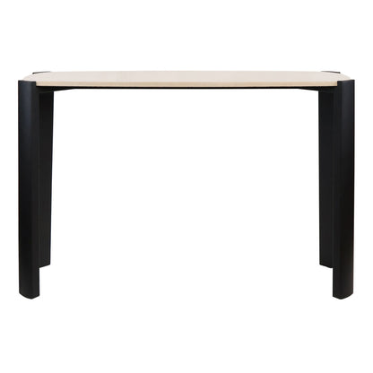Black Wood with Cream Marble Top Console Table | Palermo