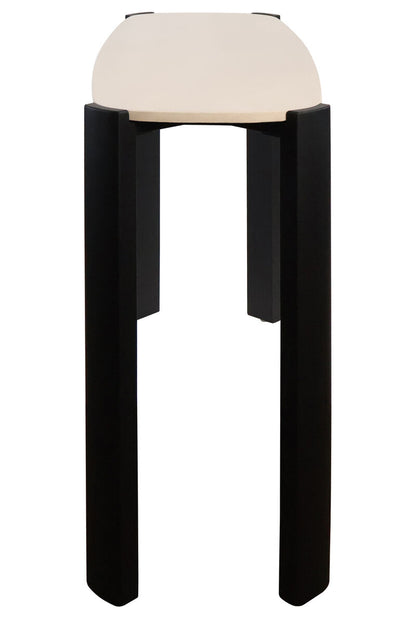 Black Wood with Cream Marble Top Console Table | Palermo