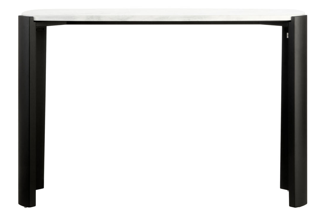 Black Wood with White Marble Top Console Table | Palermo
