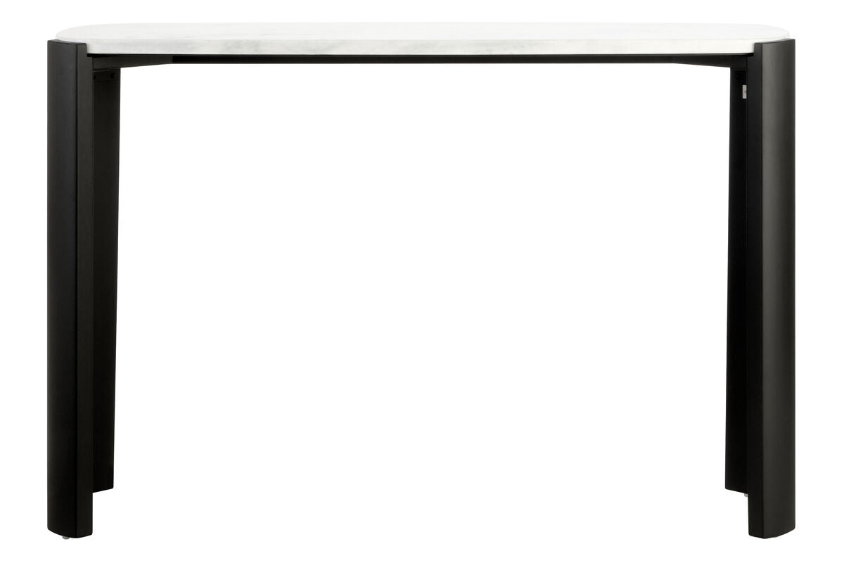 Black Wood with White Marble Top Console Table | Palermo