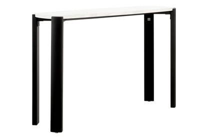 Black Wood with White Marble Top Console Table | Palermo