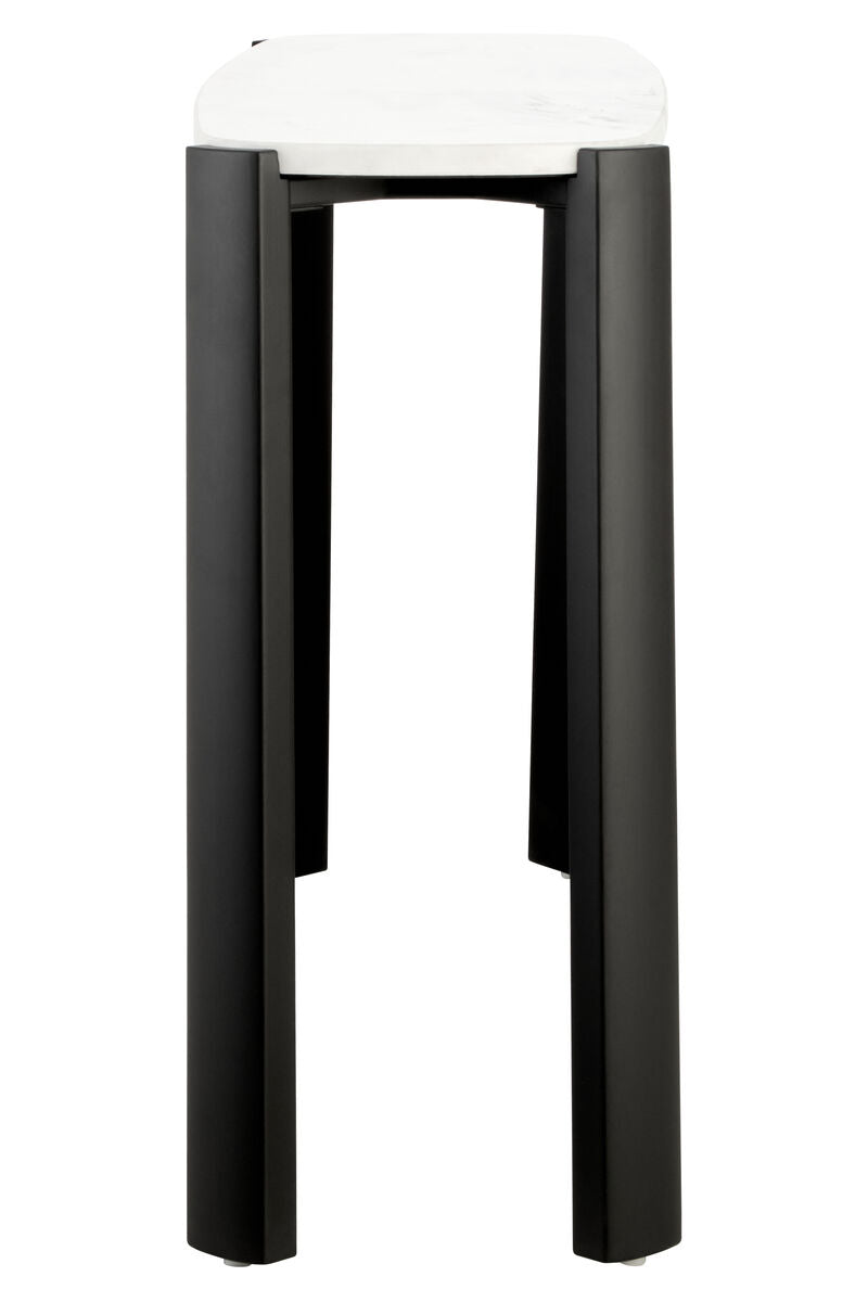 Black Wood with White Marble Top Console Table | Palermo