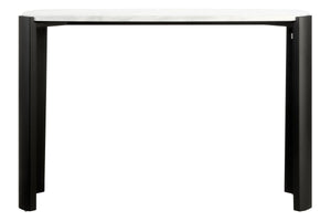 Black Wood with White Marble Top Console Table | Palermo