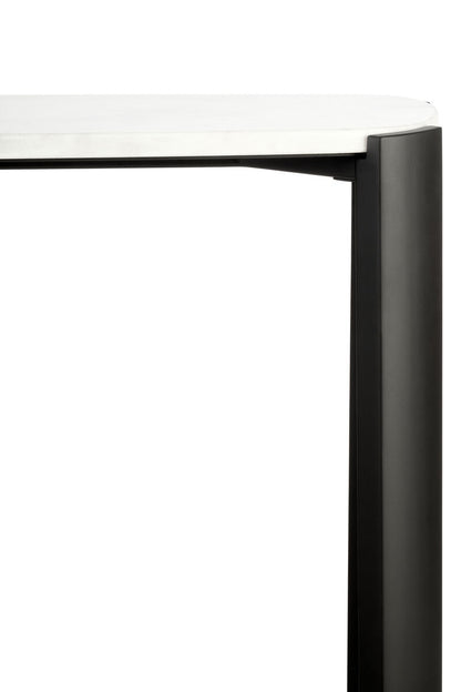 Black Wood with White Marble Top Console Table | Palermo