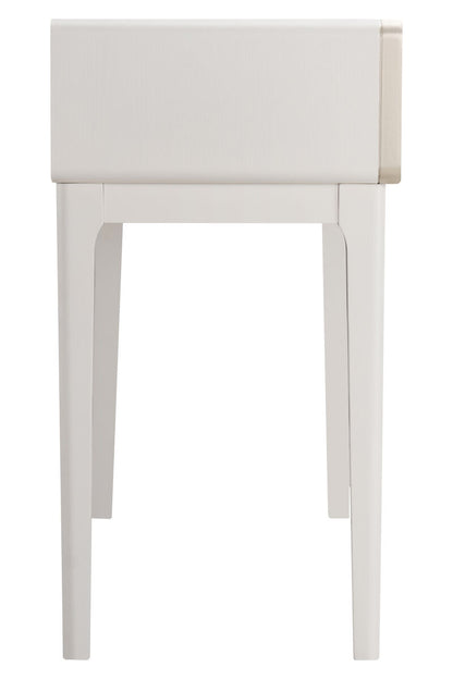 Ivory Wood Veneer Finish Two Drawer Dressing Table | Dorsino
