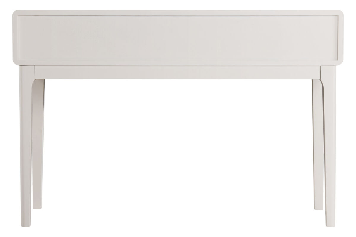 Ivory Wood Veneer Finish Two Drawer Dressing Table | Dorsino