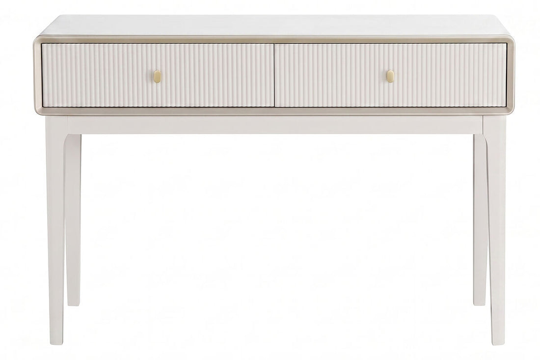 Dorsino Ivory Veneer Two Drawer Dressing Table
