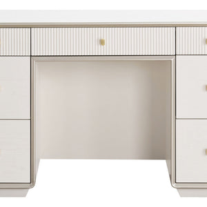 Dorsino Ivory Veneer Seven Drawer Dressing Table