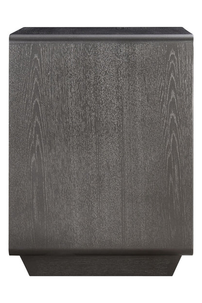 Brown Wood Veneer Finish Two Drawer Bedside Table | Dorsino