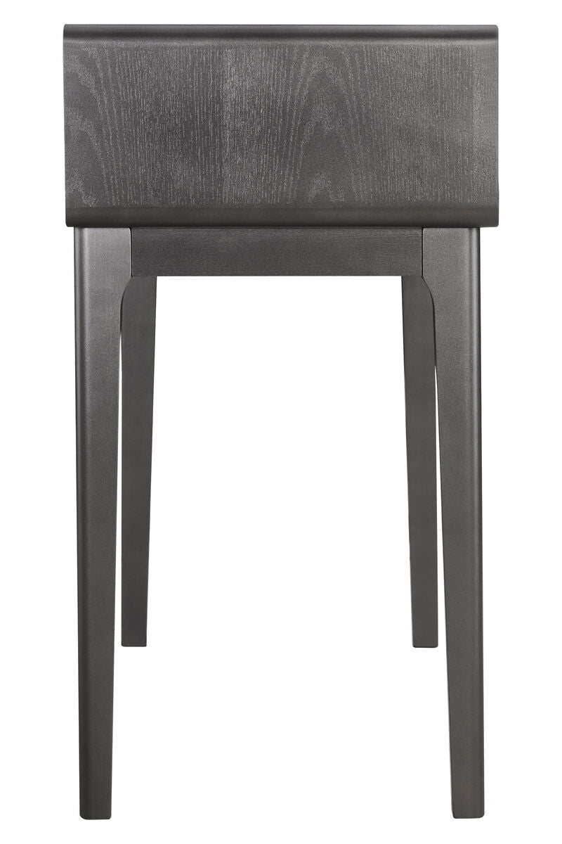 Brown Wood Veneer Finish Two Drawer Dressing Table | Dorsino