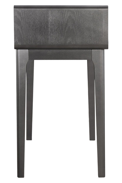 Brown Wood Veneer Finish Two Drawer Dressing Table | Dorsino