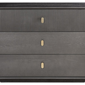 Dorsino Brown Grey Veneer Three Drawer Chest