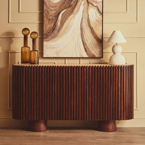 Babel Travertine and Mango Wood 2 Door Sideboard