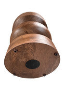 Round Marble Top Mango Wood Side Table | Barola