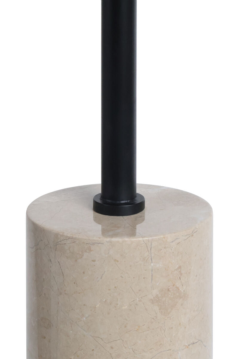 Cream Marble Top and Base Side Table | Merida