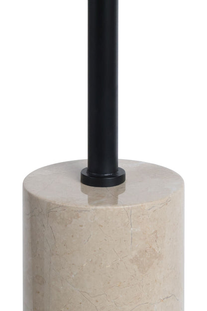 Cream Marble Top and Base Side Table | Merida