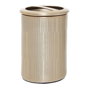 Allegra Champagne Aluminium Toothbrush Holder with Line Effect