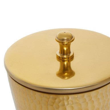 Allegra Gold Finish Bathroom Jar