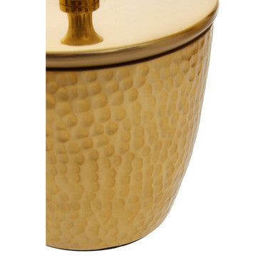 Allegra Gold Finish Bathroom Jar