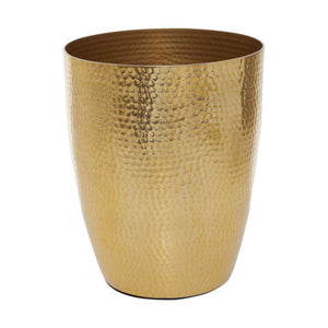 Allegra Gold Aluminium Waste Bin with Hammered Effect