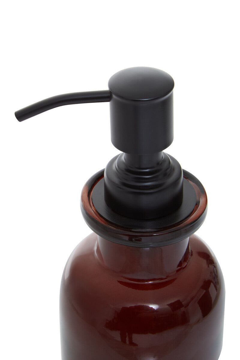 Allegra Kiara Brown Glass Soap Dispenser