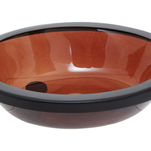 Allegra Brown Glass Oval Bathroom Soap Dish