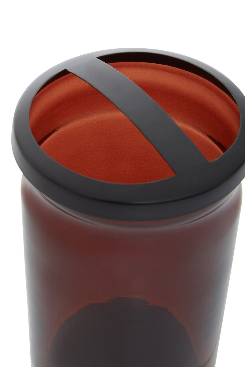 Allegra Kiara Brown Glass Toothbrush Holder