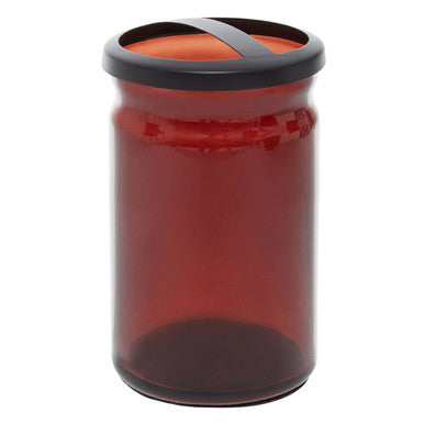 Allegra Kiara Brown Glass Toothbrush Holder