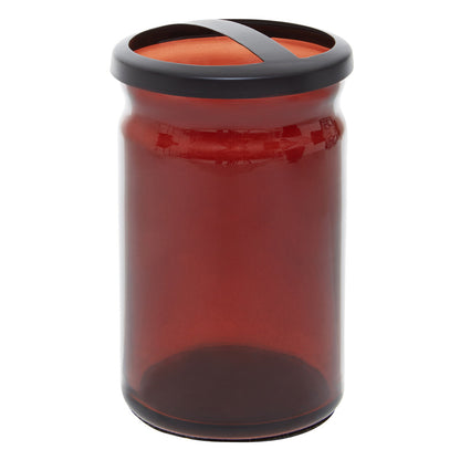 Allegra Kiara Brown Glass Toothbrush Holder