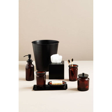 Kiara Brown Glass Bathroom Tumbler | Allegra