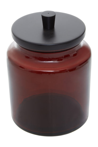 Allegra Kiara Brown Glass Bathroom Jar