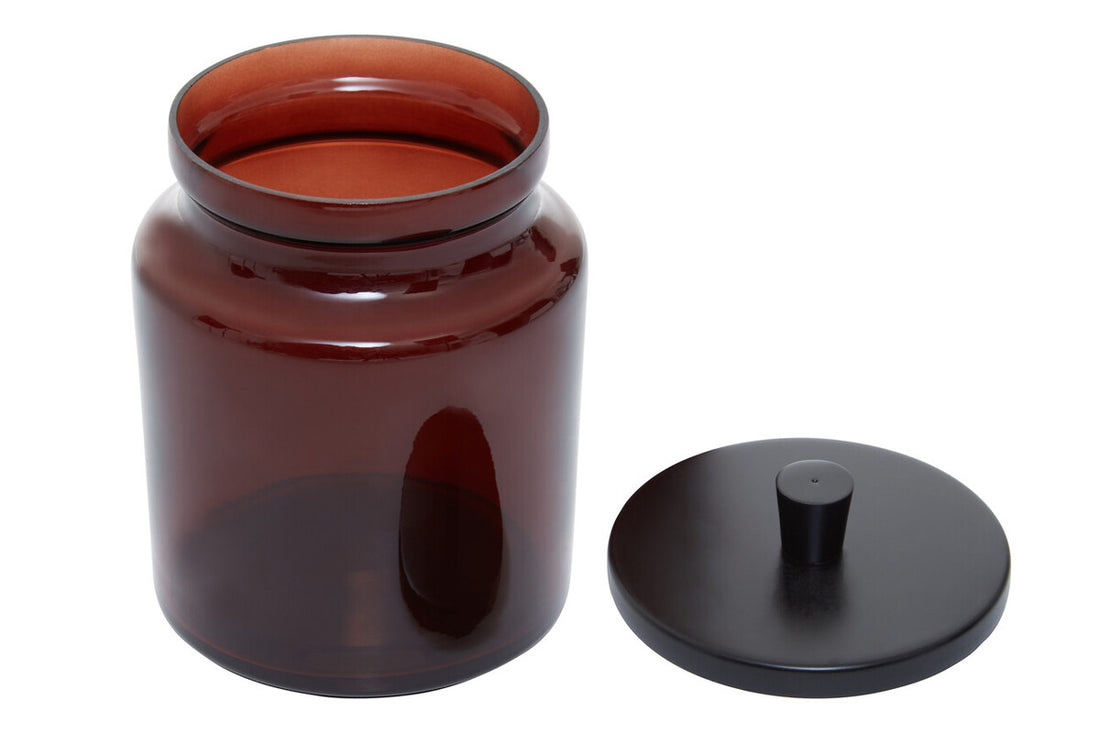 Allegra Kiara Brown Glass Bathroom Jar - Image 4