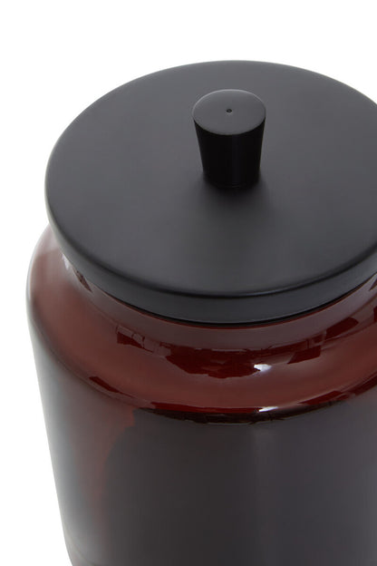 Allegra Kiara Brown Glass Bathroom Jar