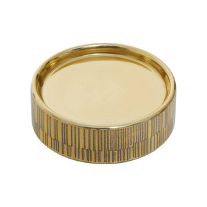 Allegra Gold Aluminium Soap Dish with Line Effect