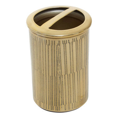 Allegra Line Effect Gold Toothbrush Holder