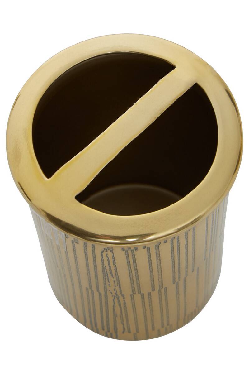 Allegra Line Effect Gold Toothbrush Holder