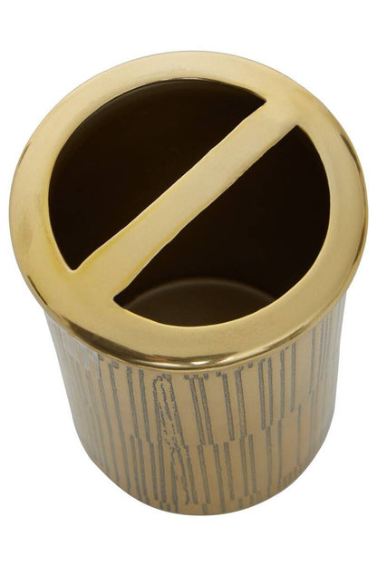 Allegra Line Effect Gold Toothbrush Holder