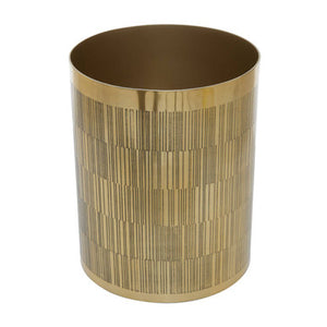 Allegra Gold Finish Aluminium Round Waste Bin