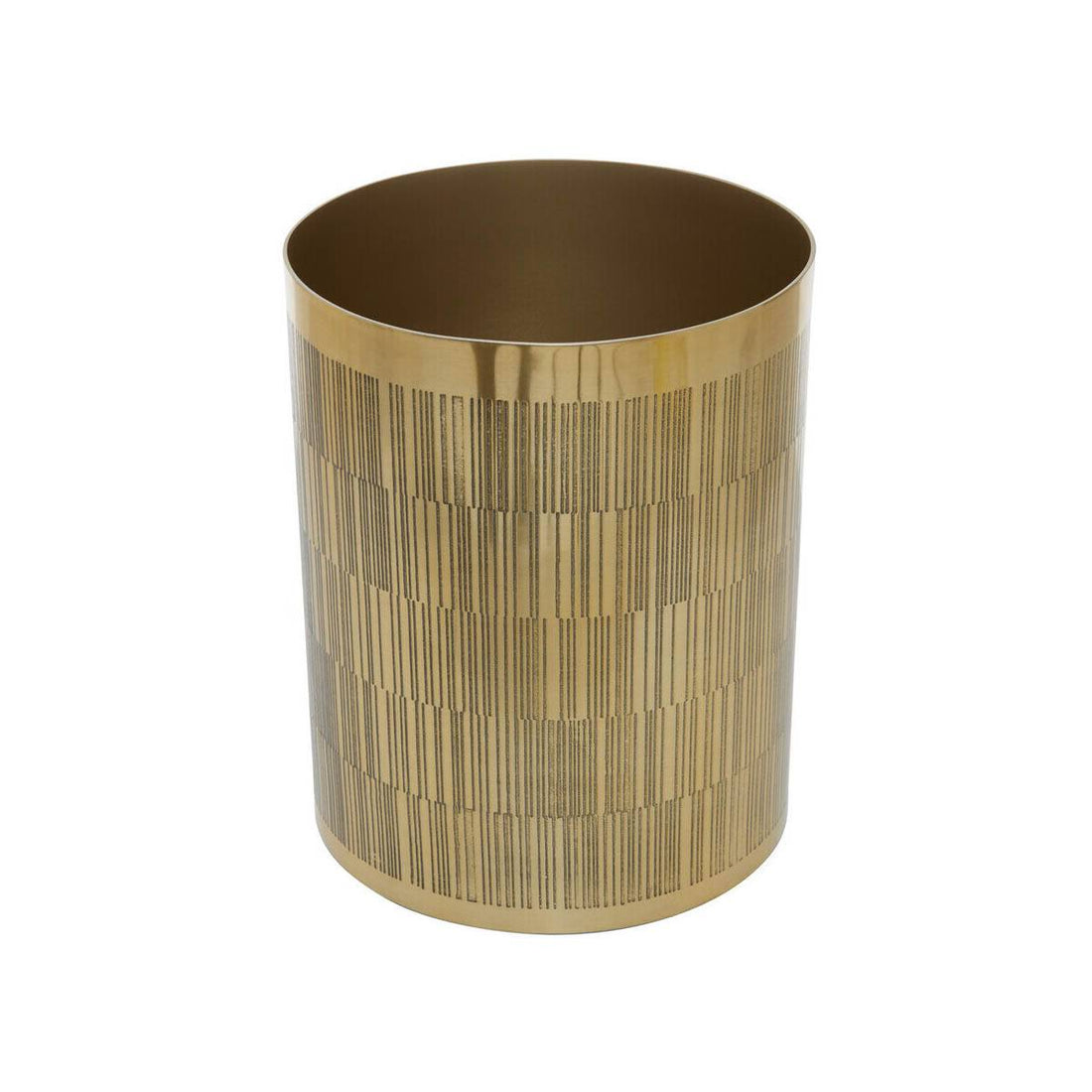 Allegra Gold Finish Aluminium Round Waste Bin