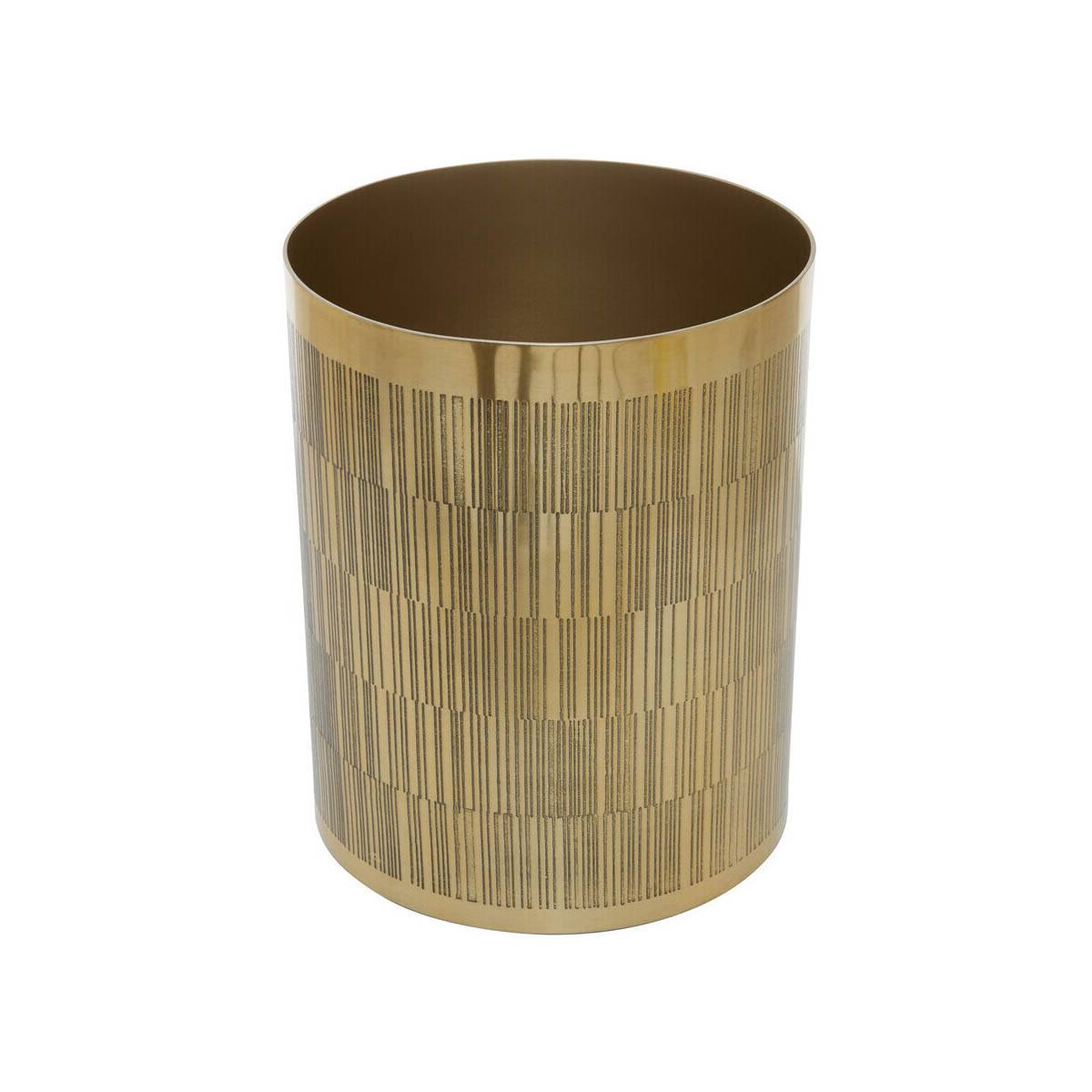 Allegra Gold Finish Aluminium Round Waste Bin