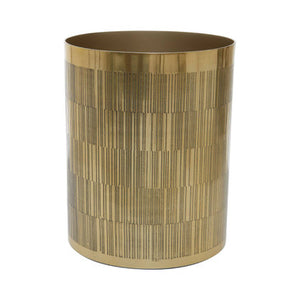 Allegra Gold Finish Aluminium Round Waste Bin